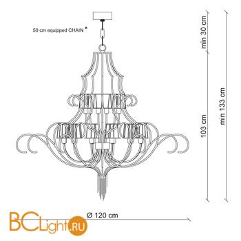 Люстра Patrizia Garganti Ontherocks PG011 - Схема